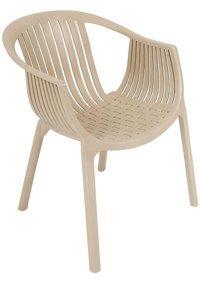 Galleon Design Kollu Plastik 6 Adet Bahçe Sandalyesi