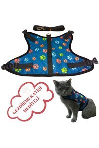 Patifashion Düz Renkli Ayarlanabilir Gezdirme Boyun Kedi Tasması