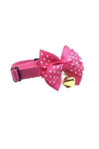 Pet Papyonlu Zilli Papyonlu Pembe Ayarlanabilir Gezdirme Boyun Kedi Tasması