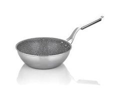 Altın Başak Silver Star Çelik - Granit Kaplama 26 cm Wok Tava