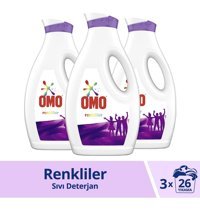 Omo 78 Yıkama Renkliler İçin Sıvı Deterjan 3x1.69 lt