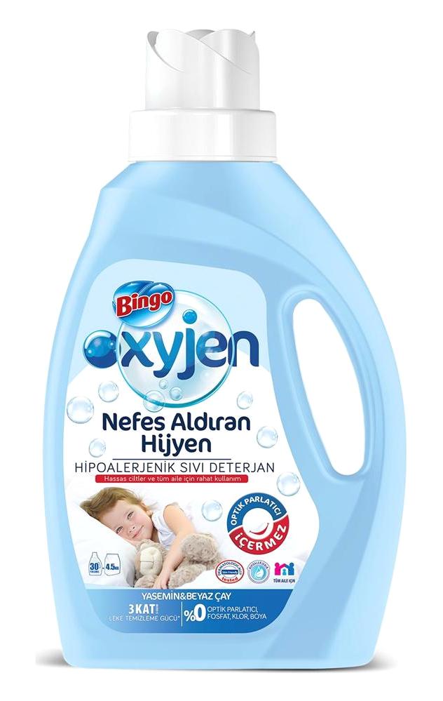 Bingo Yasemin ve Beyaz Çay 30 Yıkama Beyazlar İçin Sıvı Deterjan 1.95 lt