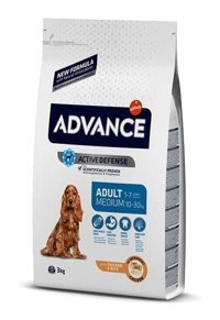 Advance Active Defense Tavuklu Orta Irk Yetişkin Köpek Maması 3 Kg