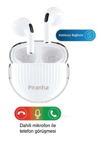 Piranha 9975 Kulak İçi Kablosuz Bluetooth Kulaklık Beyaz
