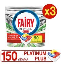 Fairy Platinum Plus Limon Kokulu Tablet Bulaşık Makinesi Deterjanı 150 Adet