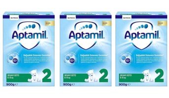 Aptamil Laktozlu Tahılsız Probiyotikli 2 Numara Devam Sütü 3x900 gr