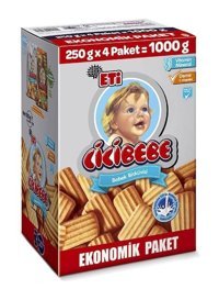 Eti Cicibebe Bebek Bisküvisi 4x250 gr