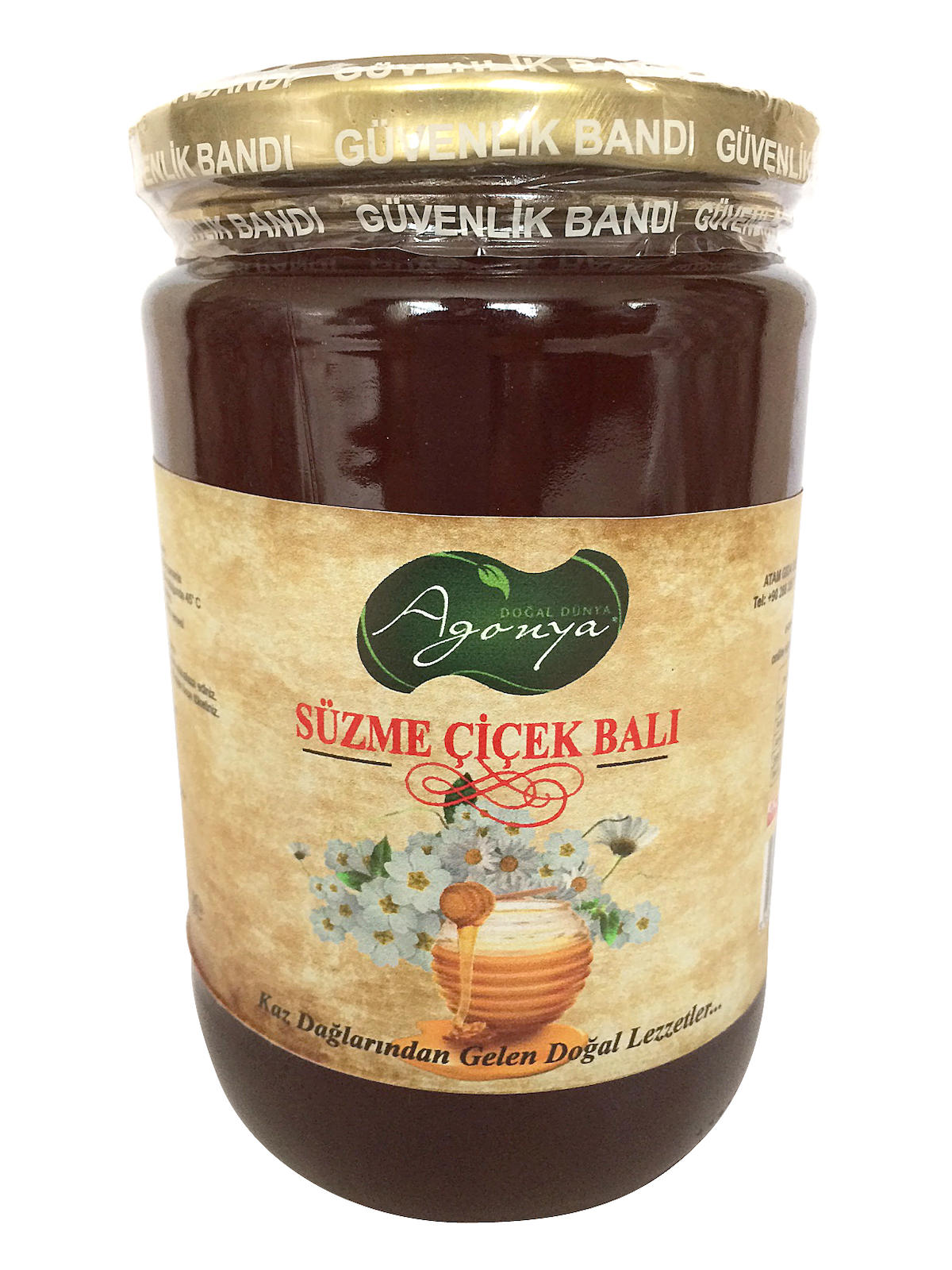 Agonya Doğal Dünya Balıkesir Organik Süzme Çiçek Balı 850 gr