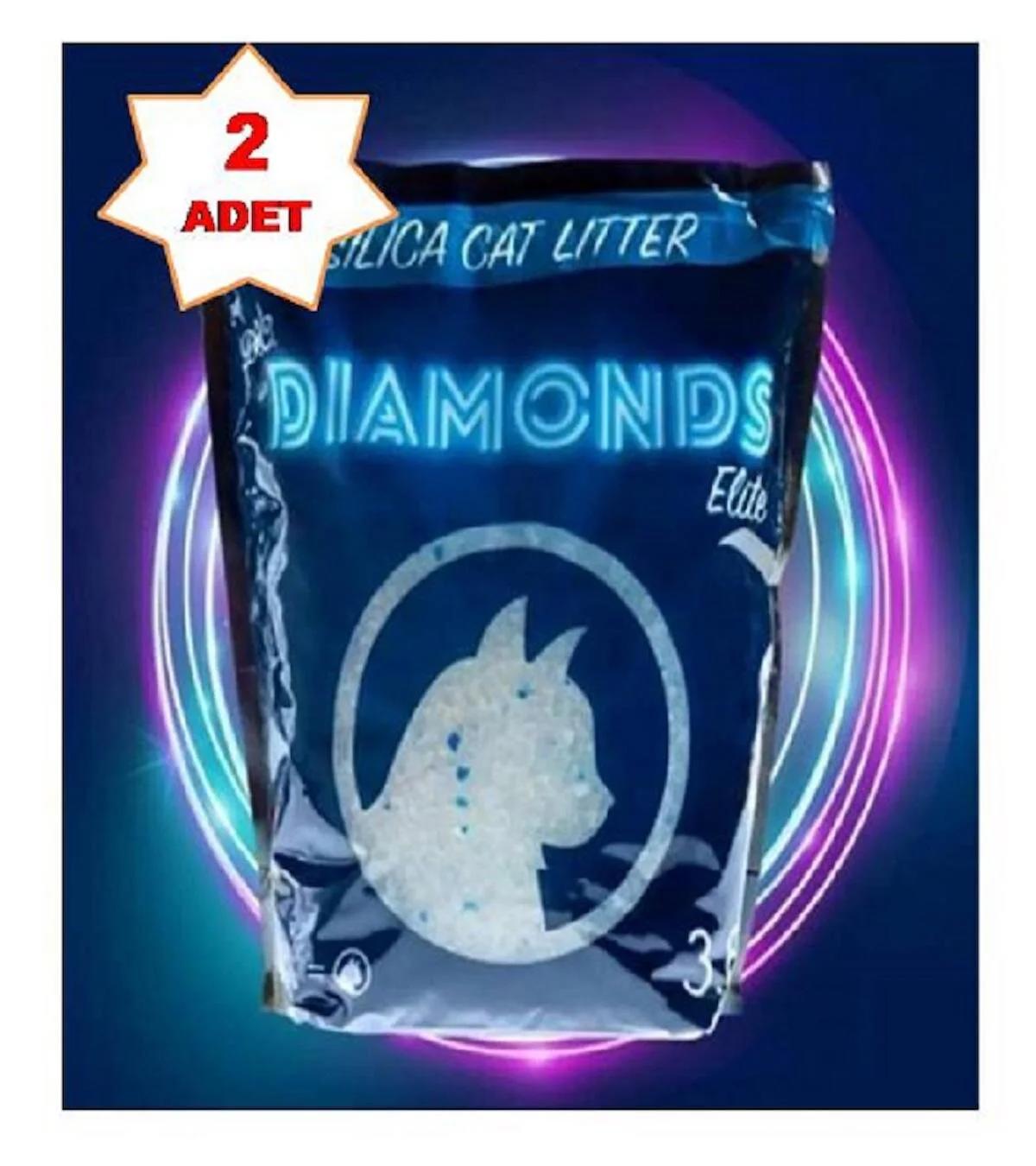 Diamonds Elite Kalın Taneli Silika Kedi Kumu 2x3.8 lt