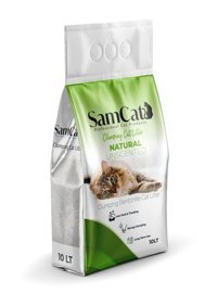 Samcat Kokusuz Topaklanan İnce Taneli Bentonit Kedi Kumu 10 lt