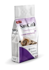 Samcat Lavanta Kokulu Topaklanan İnce Taneli Bentonit Kedi Kumu 5 lt