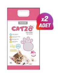 Catzoo Bebek Pudrası Kokulu Topaklanan İnce Taneli Bentonit Kedi Kumu 2x10 lt