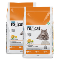 Rocat Portakal Kokulu Topaklanan İnce Taneli Bentonit Kedi Kumu 2x10 lt