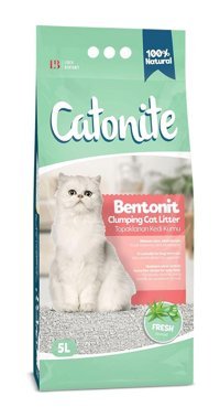 Catonite Fresh Kokulu Topaklanan İnce Taneli Bentonit Kedi Kumu 5 lt