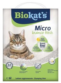 Biokat's Mikro Bianco Fresh Topaklanan İnce Taneli Bentonit Kedi Kumu 6 lt