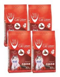 Van Cat Natural Topaklanan İnce Taneli Bentonit Kedi Kumu 4x10 kg