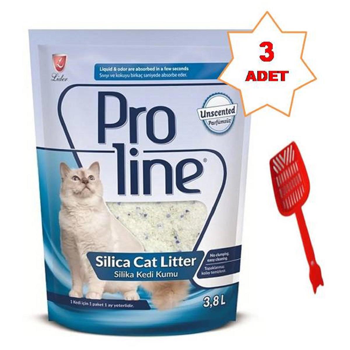Proline Kokusuz Kalın Taneli Silika Kedi Kumu 3x3.8 lt