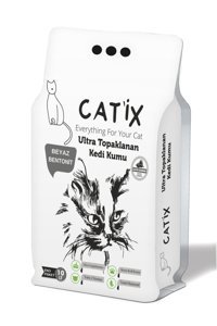 Catix Topaklanan İnce Taneli Aktif Karbonlu Bentonit Kedi Kumu 10 lt