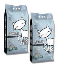Sandy Marsilya Sabun Kokulu Topaklanan İnce Taneli Sodyum Bentonit Kedi Kumu 2x10 kg