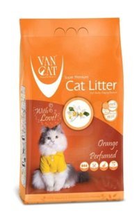 Van Cat Portakal Kokulu Topaklanan İnce Taneli Bentonit Kedi Kumu 5 kg
