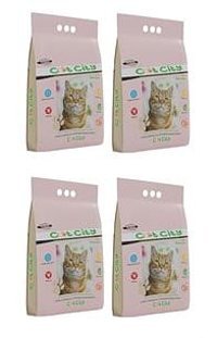 Cat City Bebek Pudrası Kokulu Topaklanan İnce Taneli Bentonit Kedi Kumu 4x10 lt