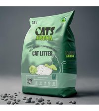 Cats Arena Topaklanan İnce Taneli Aktif Karbonlu Bentonit Kedi Kumu 10 lt