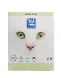 Fresh Paty Aloe Vera Kokulu Topaklanan İnce Taneli Aktif Karbonlu Bentonit Kedi Kumu 2x6 lt
