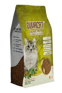 Olivacat Topaklanan İnce Taneli Aktif Karbonlu Organik Kedi Kumu 8 lt