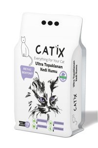 Catix Lavanta Kokulu Topaklanan İnce Taneli Bentonit Kedi Kumu 10 lt