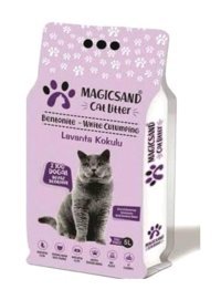 Magicsand Lavanta Kokulu Topaklanan İnce Taneli Bentonit Kedi Kumu 5 lt