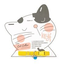 Keyf Zil Boncuklu Sarı Ayarlanabilir Gezdirme Boyun Kedi Tasması