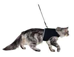 Trixie Siyah Gezdirme Göğüs Kedi Tasması