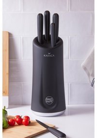 Karaca Right Knife Soft Touch Paslanmaz Çelik Standlı 5 Parça Mutfak Bıçağı Seti