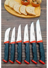 Lazbisa Soft Grip Çelik 6 Parça Mutfak Bıçağı Seti