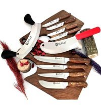 Sürlaz Pro Handmade Paslanmaz Çelik 10 Parça Şef Bıçağı Seti