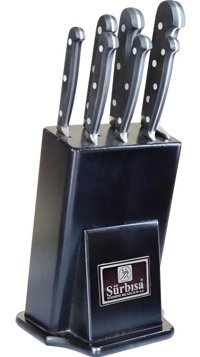 Sürbısa 61509 Çelik Standlı 7 Parça Şef Bıçağı Seti