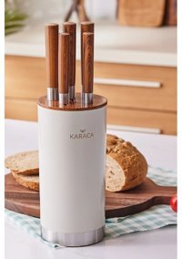 Karaca Foolproof Çelik Standlı 6 Parça Mutfak Bıçağı Seti