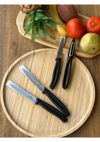 Victorinox Paslanmaz Çelik 4 Parça Bıçak - Soyacak Seti