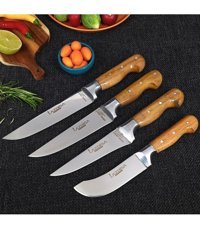 Lazbisa Handcraft Paslanmaz Çelik 4 Parça Et Bıçağı Seti