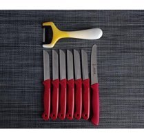 Solingen Çelik 8 Parça Meyve - Sebze Bıçağı Seti Kırmızı