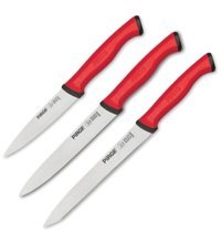 Pirge Duo Paslanmaz Çelik 3 Parça Mutfak Bıçağı Seti