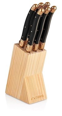 Neva Bitter Plus Paslanmaz Çelik Standlı 6 Parça Mutfak Bıçağı Seti