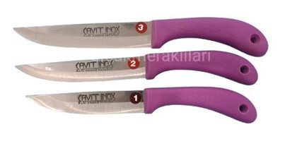 Cavit İnox Paslanmaz Çelik 3 Parça Ekmek Bıçağı Seti