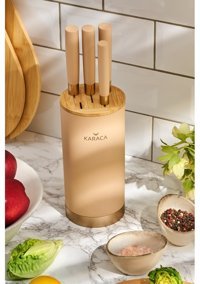Karaca Birch Paslanmaz Çelik Standlı 6 Parça Mutfak Bıçağı Seti