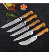 Lazbisa Handcraft Paslanmaz Çelik 5 Parça Mutfak Bıçağı Seti