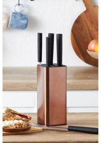 Karaca Grammy Copper Paslanmaz Çelik Standlı 6 Parça Mutfak Bıçağı Seti