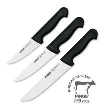 Pirge Pro2002 Paslanmaz Çelik 3 Parça Kurban Bıçağı Seti