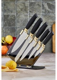 Cooker Paslanmaz Çelik Standlı 6 Parça Mutfak Bıçağı Seti