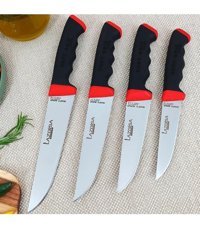 Lazbisa Soft Grip Çelik 4 Parça Ekmek Bıçağı Seti