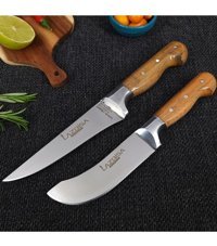 Lazbisa Hand Craft Paslanmaz Çelik 2 Parça Mutfak Bıçağı Seti